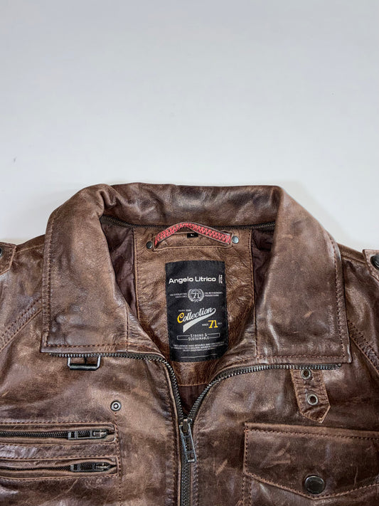 Angelo Litrico (Since-1971) Premium Original Leather Jacket (L)