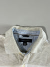Tommy Hilfiger Grey & White Striped Classic Polo Shirt (L/XL)