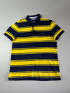 Tommy Hilfiger Rugby Stripe Polo – Navy & Yellow (M)
