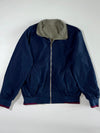 Vintage Reversible Crest Harrington Bomber Jacket  Olive/Navy (M)