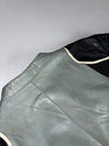 Grey/Black Leather Café Racer Jacket w/ Bristol Lining (Xl)