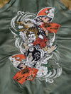 Jizo Bosatsu Premium Dragon Koi fish Fully Embroidered Sukjan Jacket (XL)