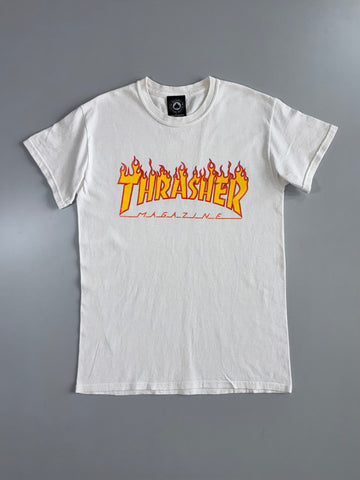 Thrasher | Flame Logo Tee | White (S)