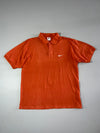 Vintage 90s Nike Mini Swoosh Orange Polo T-Shirt (XL)