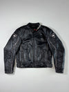 Vintage Dainese Black Leather Motorcycle Racing Jacket (M)