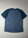 Nike Dri-Fit Heathered Blue Camo Print Tee (L)
