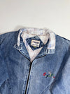 Vintage 90s NFL Pro Line by Apex One Flannel Lined Denim Jacket – Light Wash (XL)