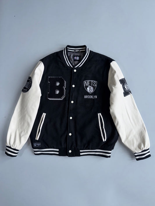 NBA Brooklyn Nets Varsity Jacket Leather Sleeves (M/L)