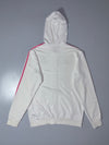 Adidas Real Madrid White Full Zip Hoodie with Pink 3-Stripes (L)