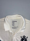 Giordano | “Courage Strength Wisdom” Crest Polo | White/Navy (M)