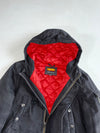 Brooklyn Industries Hooded Parka with Red Quilted Lining – Charcoal (M)
