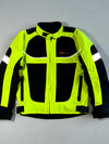 Riding Tribe Hi-Vis Neon Mesh Motorcycle Jacket Neon Yellow/Black, Reflective, (S)