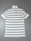Tommy Hilfiger White & Navy Striped Polo (L)