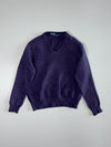 Vintage Polo Ralph Lauren Purple Lambswool V-Neck Sweater (XXS)