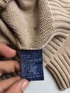 Vintage 90s Tommy Hilfiger Tan Cotton Knit Crewneck Sweater – Made in Hong Kong (M)