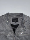 River Island Grey Faux Suede Moto Jacket (S/M)