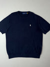 Vintage Polo Ralph Lauren Navy Blue Knit Tee (XL)