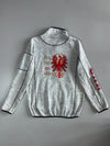 Billy Grey Melange Embroidered Fleece Jacket (XL)