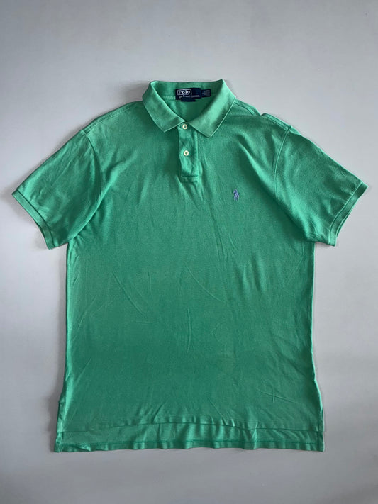 Polo by Ralph Lauren Vintage Pony Logo Pique Polo Shirt  Mint Green (XL)