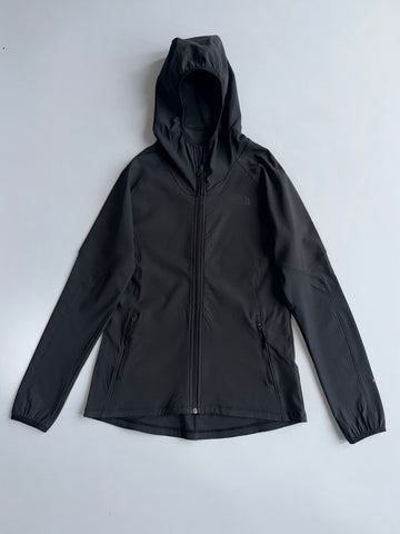 The North Face | Black Softshell Hooded Jacket | (XS)