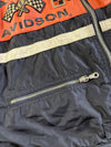 Vintage Harley-Davidson Racing #64 Leather Trim Biker Vest (XL)