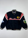 Vintage NHL Chicago Blackhawks JH Design Varsity Bomber Jacket (Xl/2Xl)