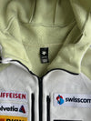 Descente Swiss Ski Team Official Fleece Hoodie Embroidered Sponsor Patches Raiffeisen Swisscom BKW | Est. 1904 (XL)