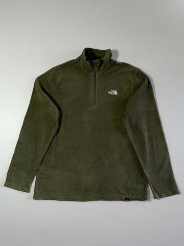 Vintage The North Face Olive Green Polartec Quarter Zip Fleece  (M)