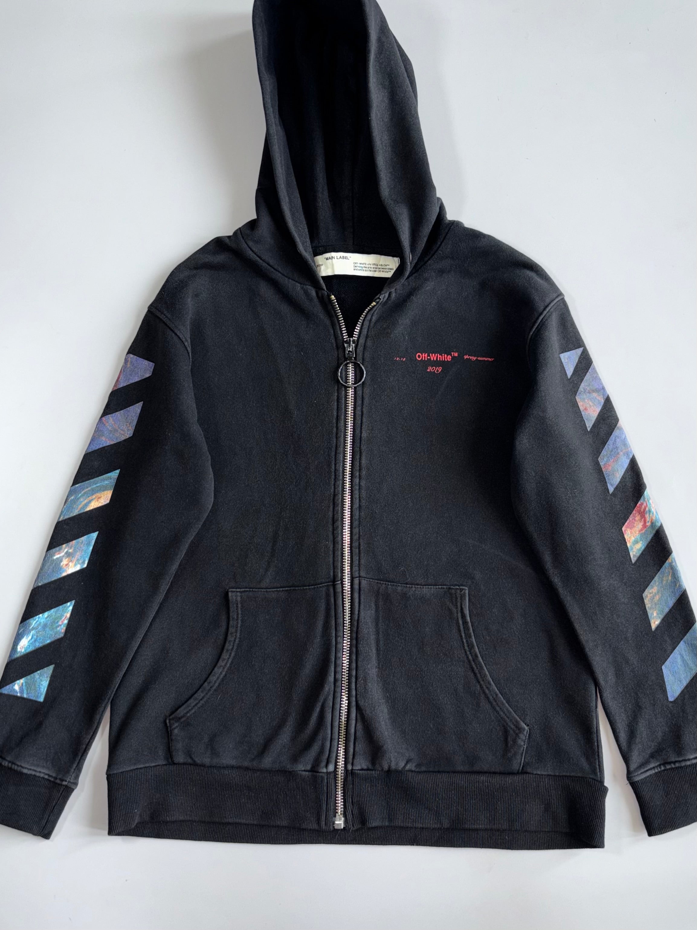 Off-White c/o Virgil Abloh “Caravaggio” Diagonal Zip-Up Hoodie (M