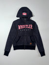 Roots Whistler Canada Full-Zip Hoodie – Black/Grey Marle, (XS)