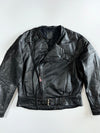 Vintage Real Leather Biker Jacket (L/XL)