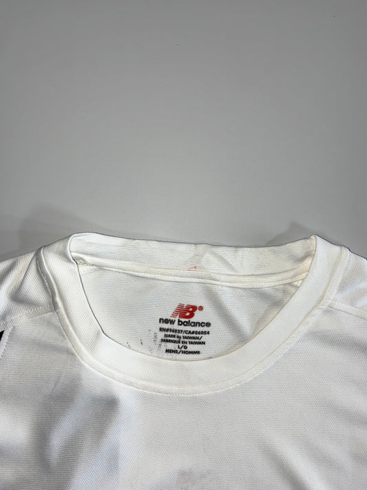New Balance Colorblock Long Sleeve Running Top – White/Navy (XL)