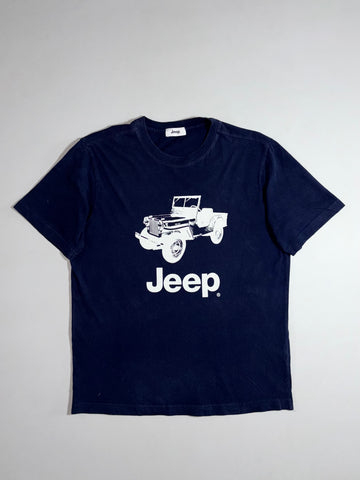 Jeep Navy Blue Vintage Willys Graphic T-Shirt (L)