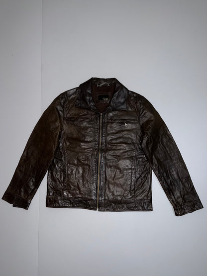 Z Zara Man Original Leather Jacket Ultra premium(L)