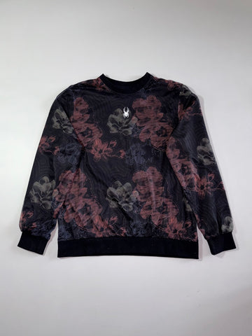 Spyder Floral Mesh Layered Pullover – Black (M)