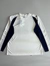 New Balance Colorblock Long Sleeve Running Top – White/Navy (XL)