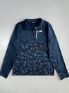 The North Face | 1/4 Zip Camo Fleece | Navy/Blue Camo (M)
