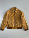 Jack & Jones Gold Vintage Leather Jacket (Xl)