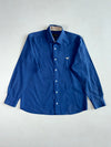 Giorgio Armani Royal Blue Shirt – Eagle Logo – Contrast Collar (L)