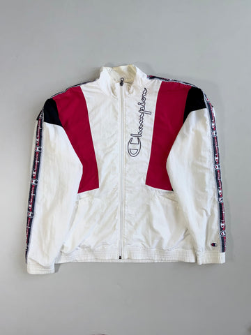 Champion Script Logo Taped Track Jacket (Xl)