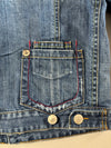 Dsquared2 Patchwork Denim Jacket – Distressed Indigo Trucker (S)