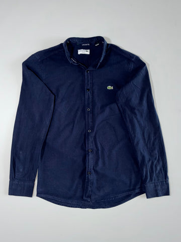Lacoste Slim Fit Navy Denim-Look Shirt (S)