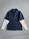Timberland Navy Layered Rugby Polo – “Stratham 73” Varsity Print (M)