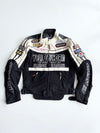 Yellow Corn Black Running Project Racing Moto Jacket with Patches Padded (L)
