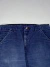 Vintage Carhartt Navy Canvas Carpenter Pants (W:34) (L:44)