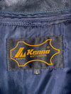 Kenneth Best Leather Genuine Leather Jacket Black, Snap Collar (S/M)