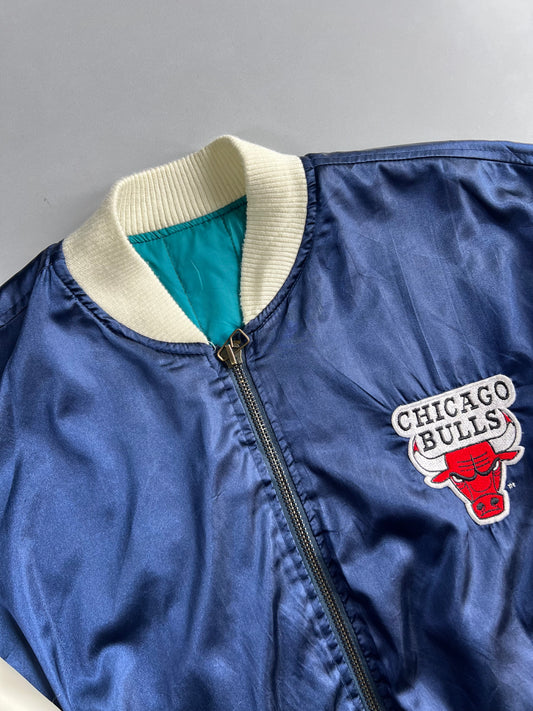 Vintage Chicago Bulls Satin Varsity Bomber (XL)