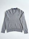 Polo Ralph Lauren Grey V-Neck Knit Sweater (S)