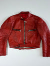 Harro Vintage Red Genuine Leather Café Racer Jacket (S)