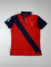 Polo Ralph Lauren “1st Division R.L. Regiment” Custom Fit Big Pony Polo – Red/Navy (M)